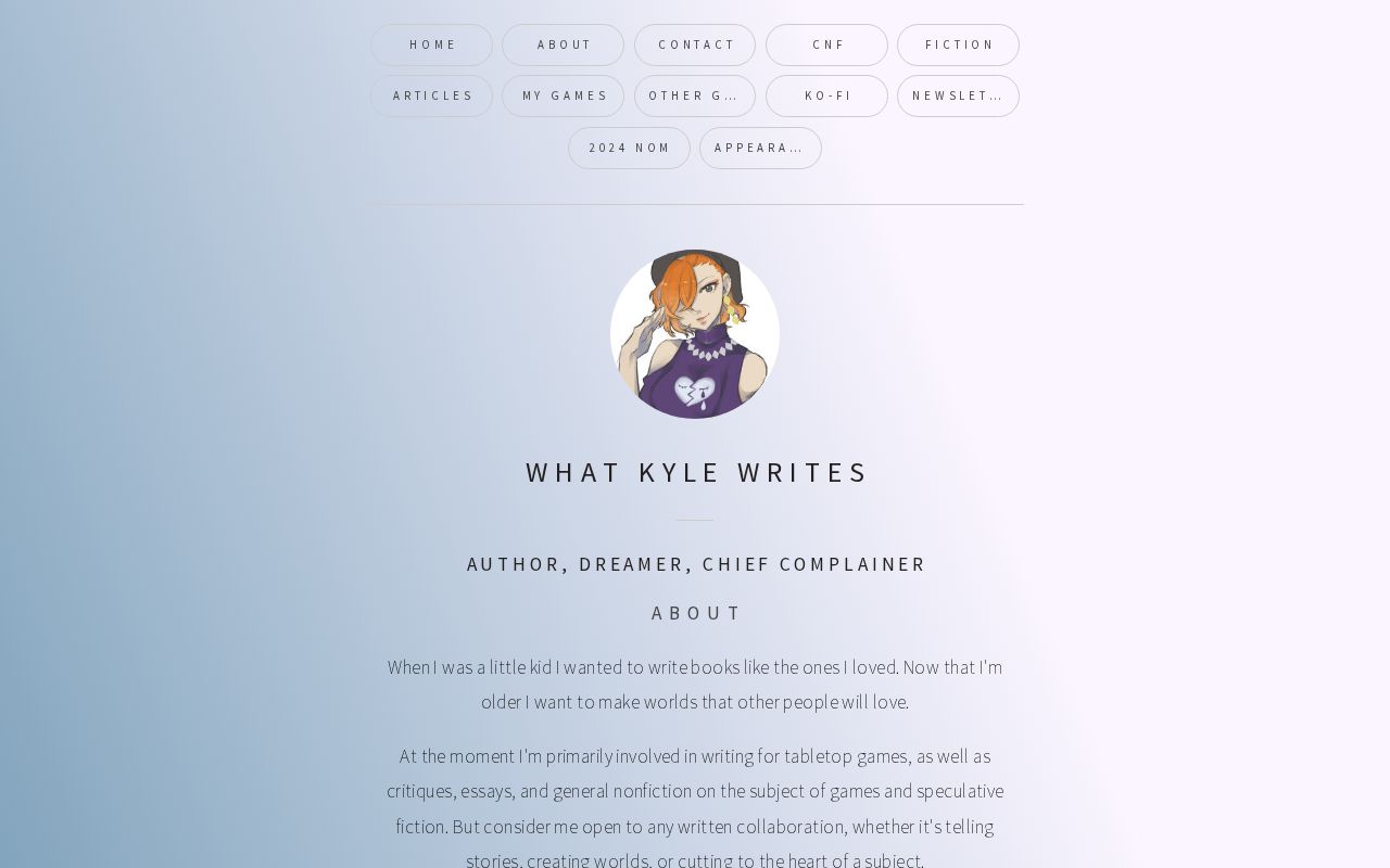 Kyle Writes Things